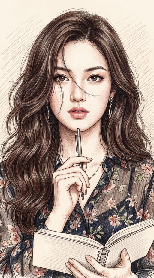 highly detailed colored pencil illustration