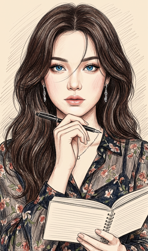 highly detailed colored pencil illustration