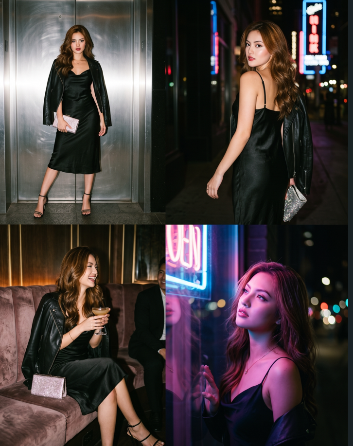 A Cohesive 4-Panel Fashion Lifestyle Collage