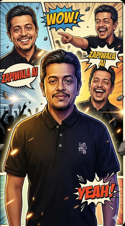 Create a semi-realistic caricature portrait of one person (face to be replaced with the uploaded reference photo)