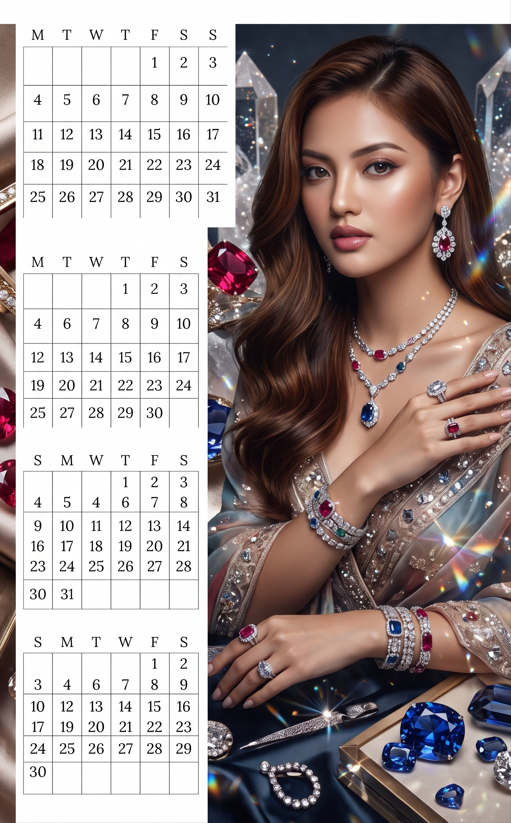 Professional monthly wall calendar template