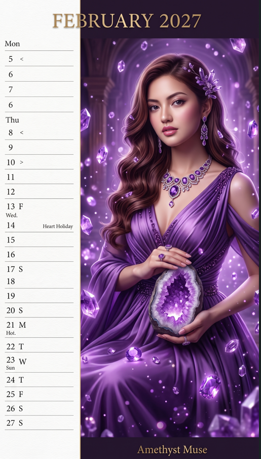 Professional monthly wall calendar template