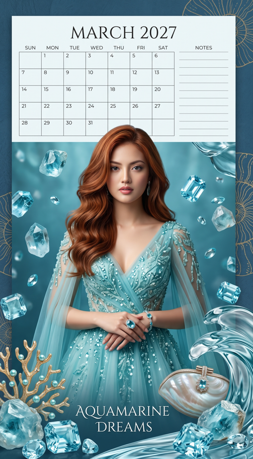 Professional monthly wall calendar template