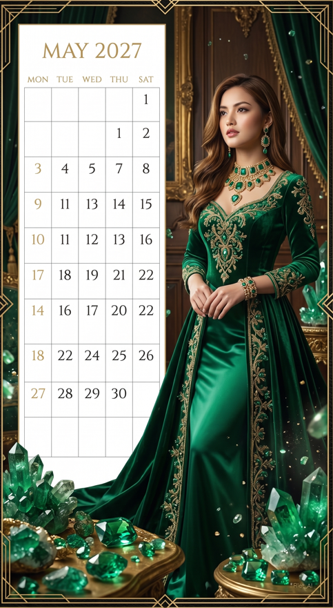 Professional monthly wall calendar template