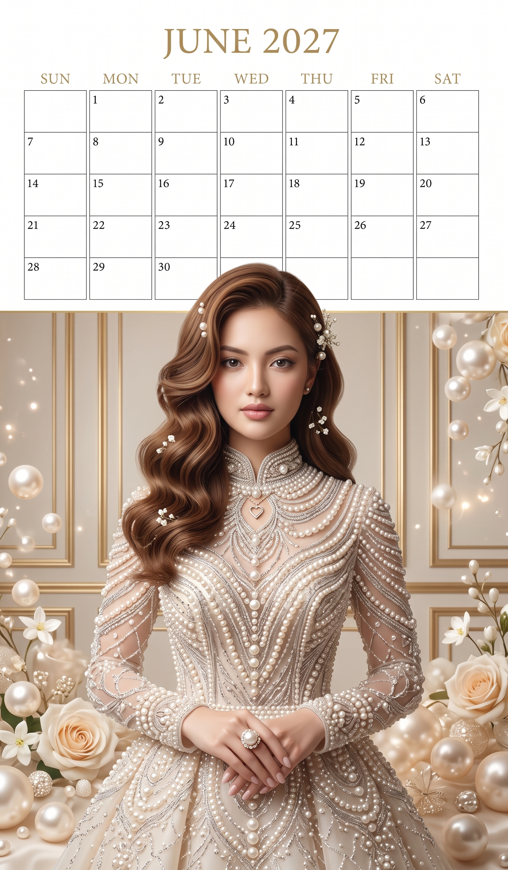 Professional monthly wall calendar template