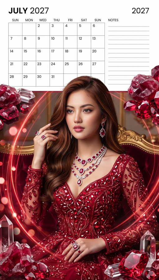 Professional monthly wall calendar template