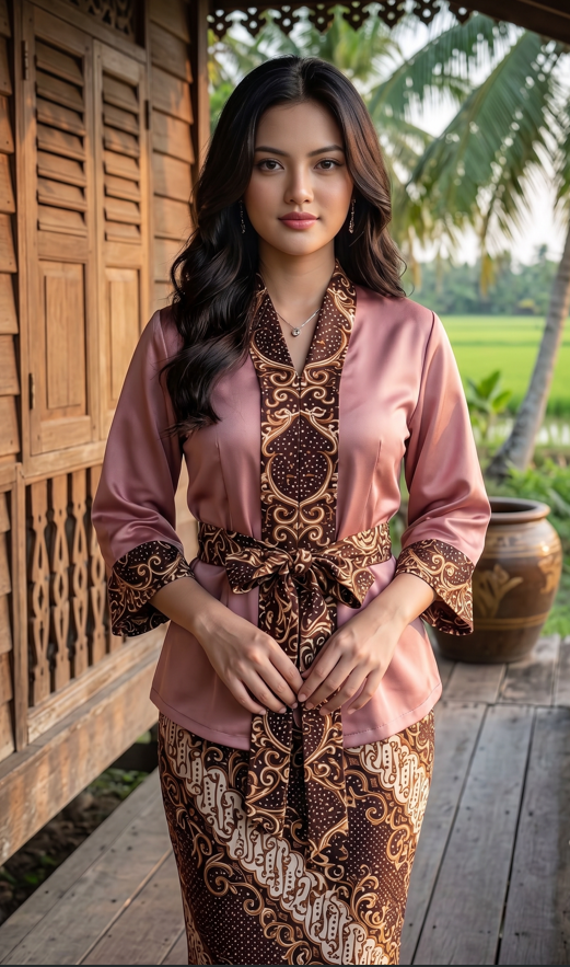 A hyper-realistic, ultra-high-resolution photograph capturing an adult Malay woman in her mid-20s, with features consistent with the subject: dark, wavy hair with a central part, subtle earring dangles, and a simple silver necklace.