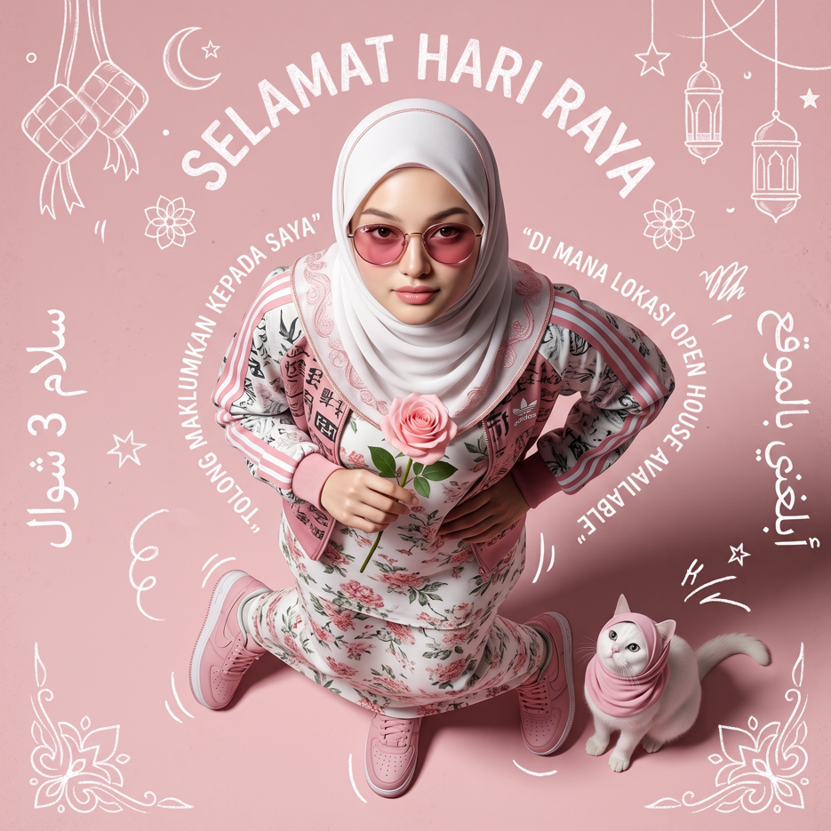 A 1:1 exact recreation of a mixed-media editorial Raya poster using the uploaded female image as the face reference
